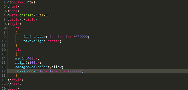 文本陰影和盒子陰影